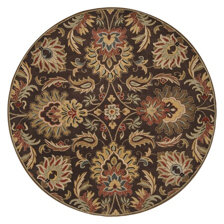 Surya Caesar Burgundy Round Area Rug - 8 Round